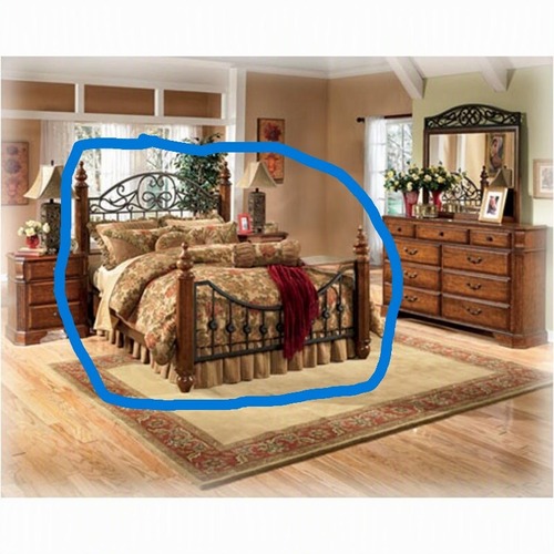 Used Ashley Furniture Wyatt Queen Size Bed for sale on AptDeco