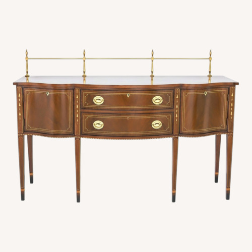 Used Stickley Federal Mahogany Sideboard Brass Gallery for sale on AptDeco