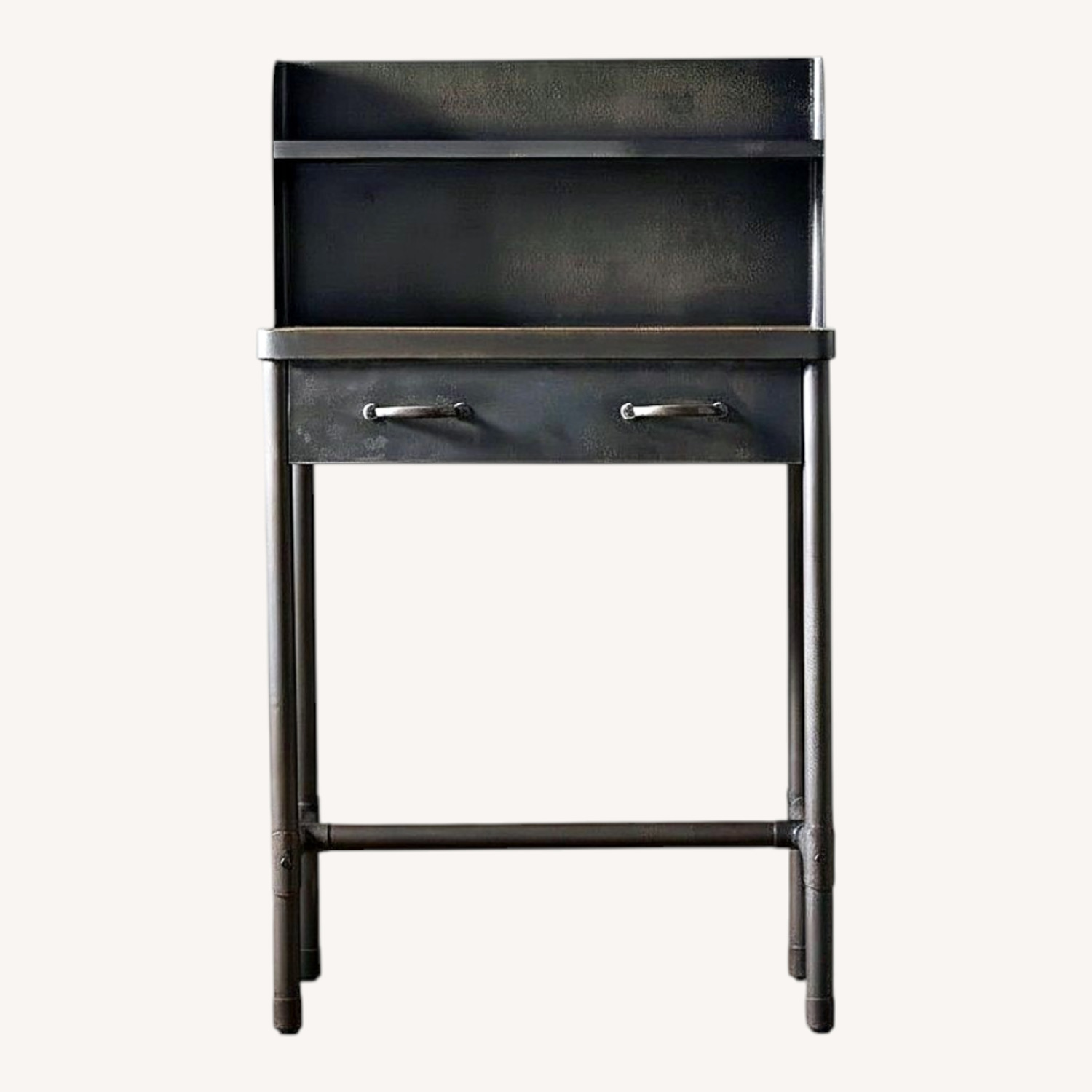 Restoration Hardware Wood & Bronze Desk - image-0