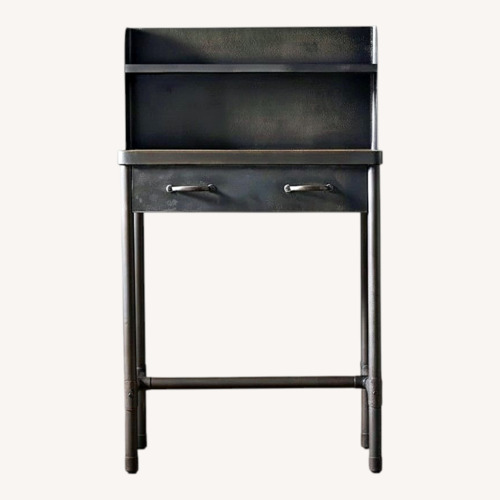 Used Restoration Hardware Wood & Bronze Desk for sale on AptDeco