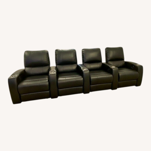 Used Black Leather Media Recliners for sale on AptDeco