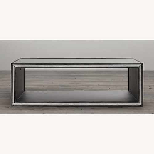 Used Restoration Hardware Black Metal Coffee Table for sale on AptDeco