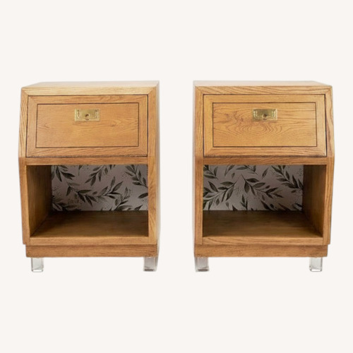 Used 1970s Henredon Campaign Pair of Nightstands for sale on AptDeco