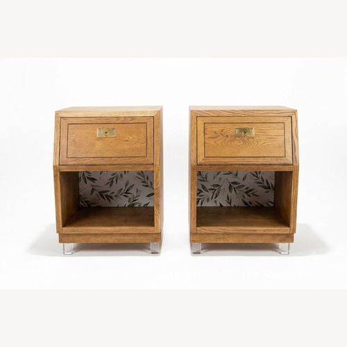 Used 1970s Henredon Campaign Pair of Nightstands for sale on AptDeco