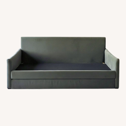 Used Restoration Hardware Belle Dark Gray Upholstered Daybed for sale on AptDeco