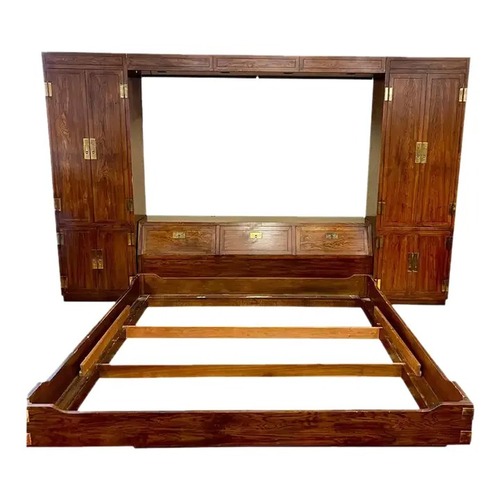 Used Henredon King Size Headboard With 2 Armoires  for sale on AptDeco