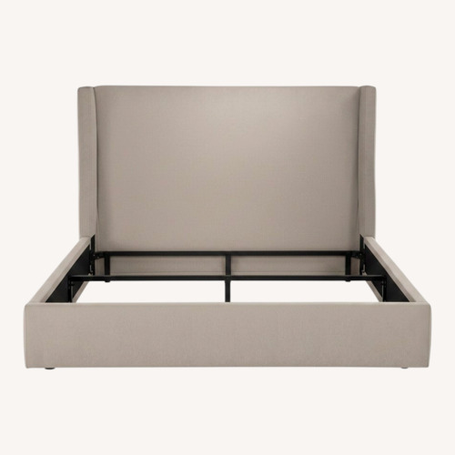 Used Room & Board Queen Upholstered Bed W Storage for sale on AptDeco