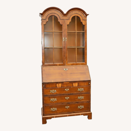 Used  Henredon Walnut Folio Secretary Desk Double Hood for sale on AptDeco