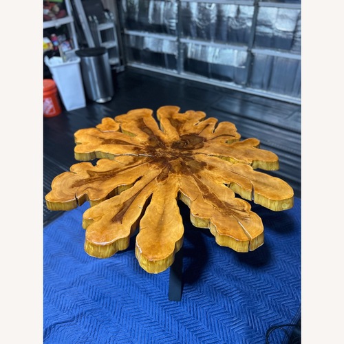 Used Handcrafted Cypress Cookie Dining Table for sale on AptDeco