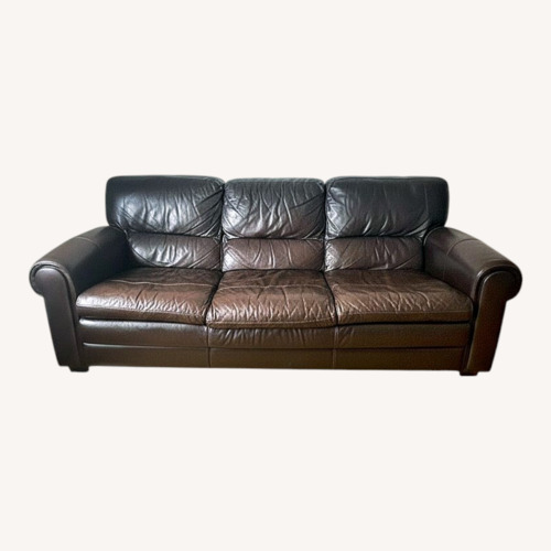 Used Raymour & Flanigan Dark Brown 3+ Seater Sofa for sale on AptDeco