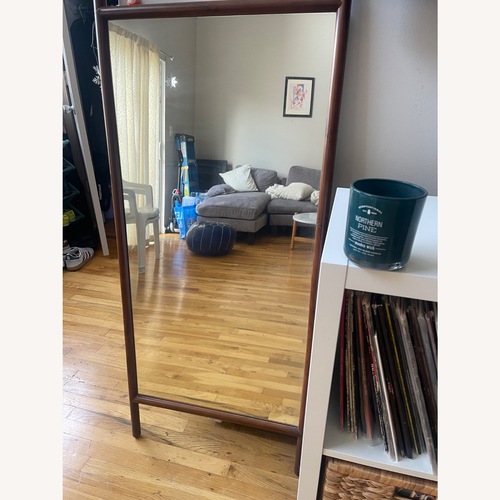 Used Feather Dark Brown Floor Mirror for sale on AptDeco