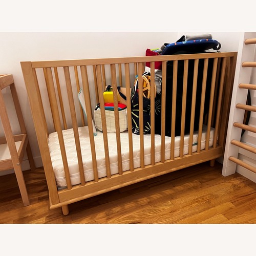 Used Pottery Barn Nash Convertible Crib Natural Wood for sale on AptDeco