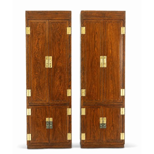 Used Pair Henredon Campaign Armoires Brass Hardware for sale on AptDeco