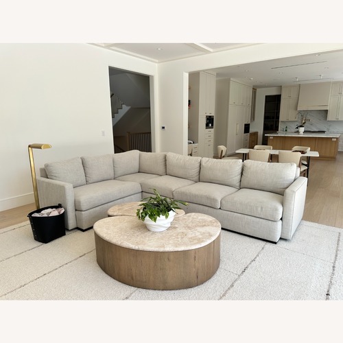 Used Custom Built Two Piece Gray Sectional for sale on AptDeco
