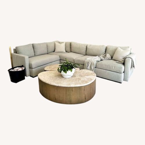 Used Custom Built Two Piece Gray Sectional for sale on AptDeco