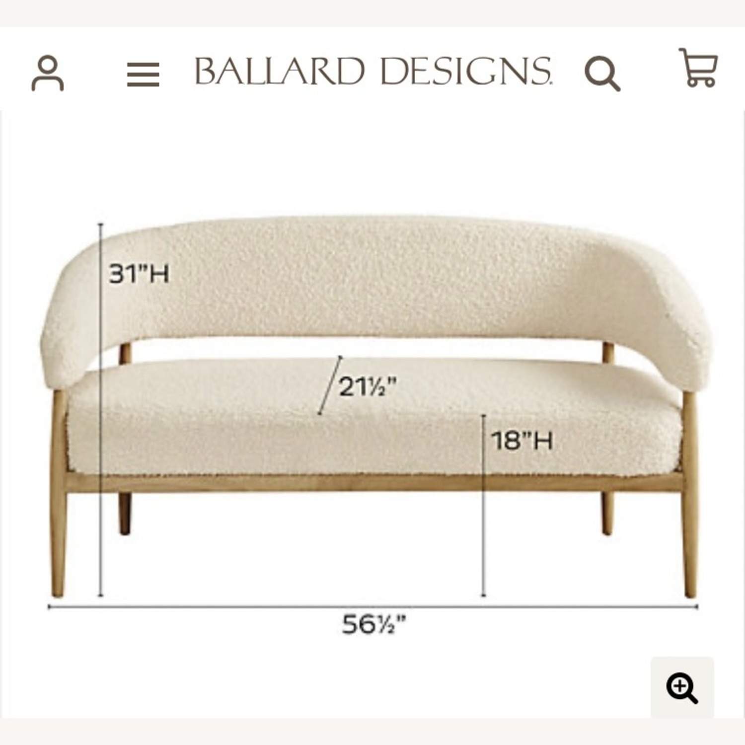 Ballard Designs Natural Bench - image-4