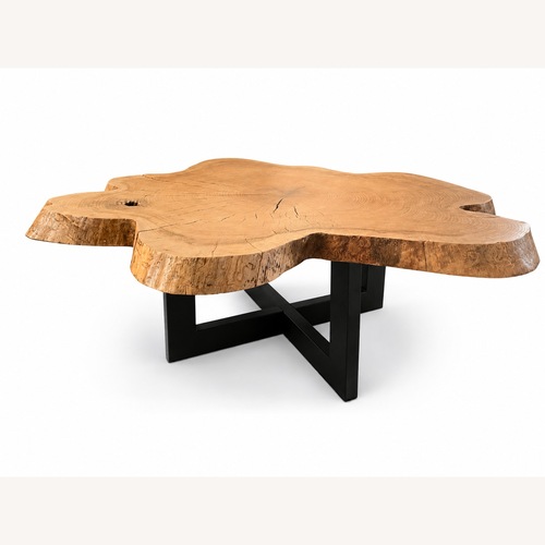 Used Solid White Oak Live Edge Coffee Table for sale on AptDeco