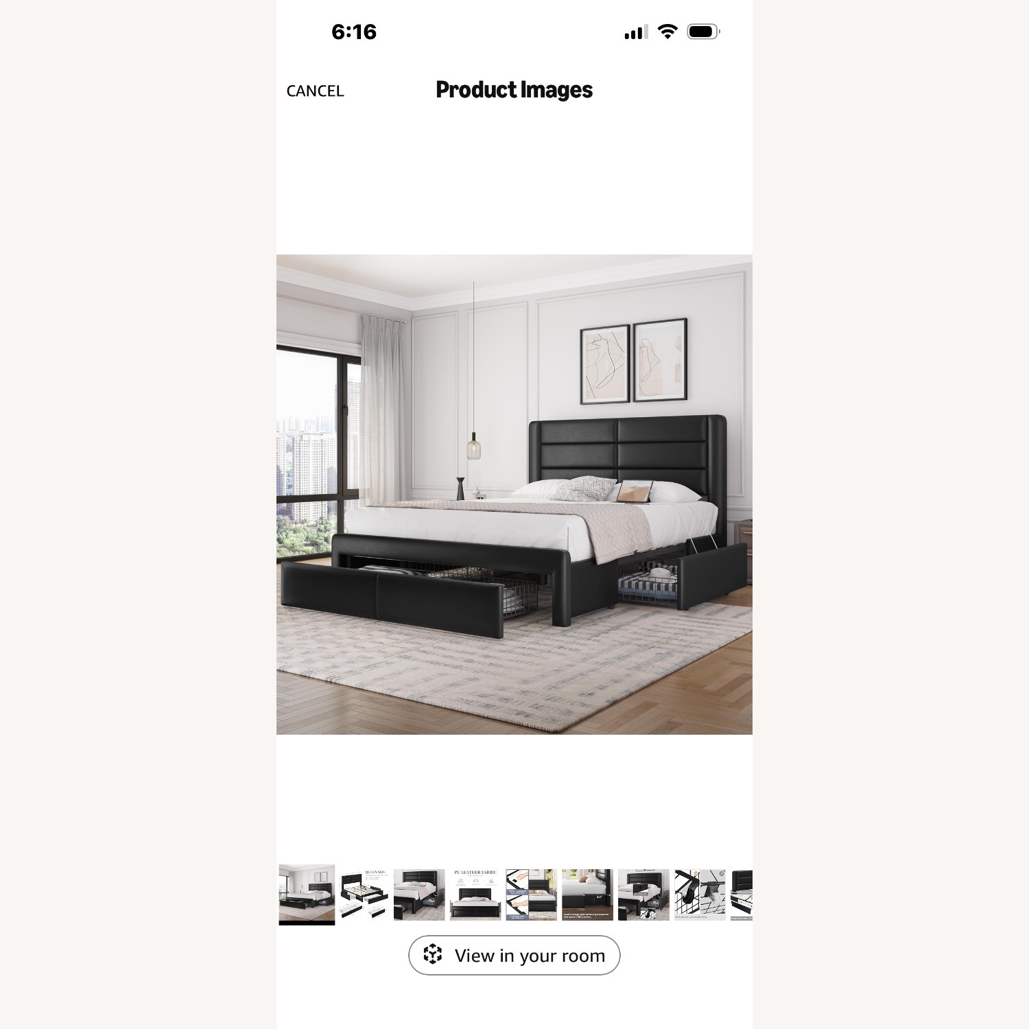 Amazon Unpackaged Queen Bed Frame with Storage - image-2