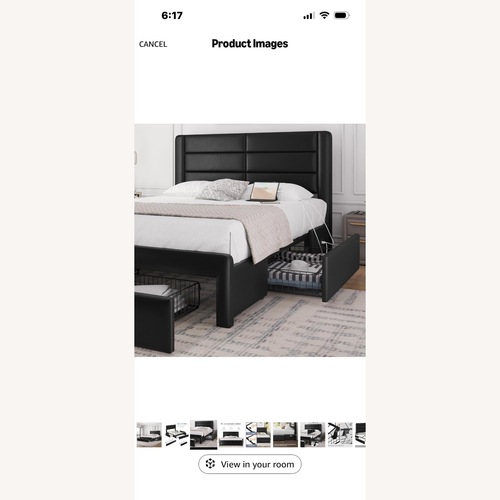 Used Amazon Unpackaged Queen Bed Frame with Storage for sale on AptDeco
