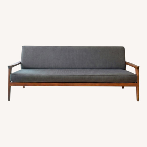 Used Grey Wool Parker Sofa Modern Upholstered 3-Seater for sale on AptDeco
