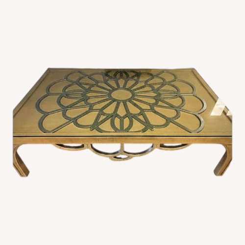 Used Art Deco Flower Table with Glass Top for sale on AptDeco