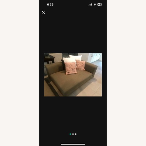 Used CB2 Uno Right Arm Sofa Caper for sale on AptDeco