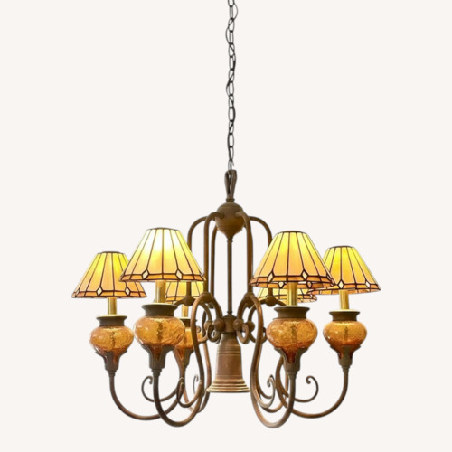 Used Vintage Arts & Crafts Large Chandelier for sale on AptDeco