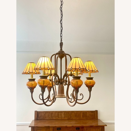 Used Vintage Arts & Crafts Large Chandelier for sale on AptDeco