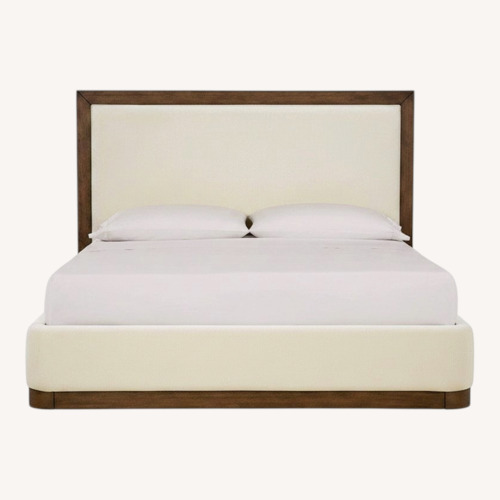 Used Queen Sized Upholstered Bed Frame for sale on AptDeco