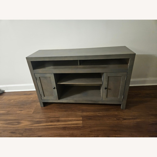 Used Ashley Furniture Dark Gray Wood Media Storage for sale on AptDeco