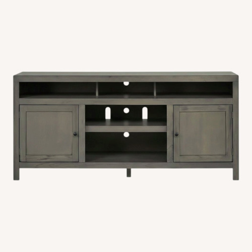 Used Ashley Furniture Dark Gray Wood Media Storage for sale on AptDeco