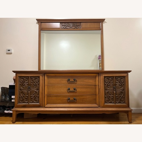 Used Vintage/Antique Light Brown Wood Sideboard for sale on AptDeco