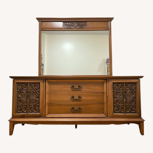 Used Vintage/Antique Light Brown Wood Sideboard for sale on AptDeco