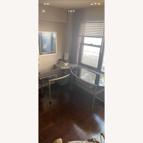 Used Black Glass Desk for sale on AptDeco