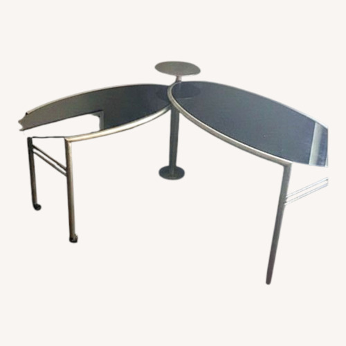 Used Black Glass Desk for sale on AptDeco