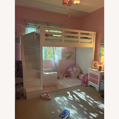 Used Pottery Barn White Bunk Bed for sale on AptDeco