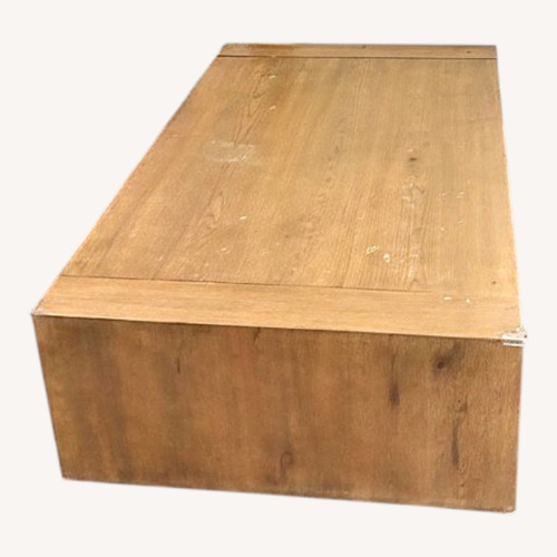 Used Light Gray Wood Coffee Table for sale on AptDeco