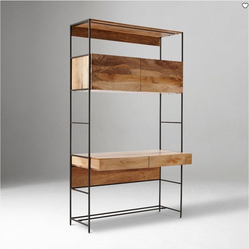 Used Industrial Solid Wood Industrial Modular Wall Desk (49") for sale on AptDeco