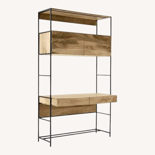 Used West Elm Industrial Solid Wood Modular Wall Desk 49" for sale on AptDeco
