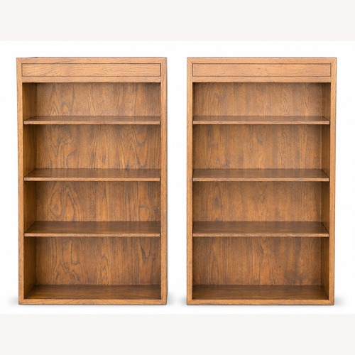 Used  2 Vintage Oak-Grain Bookcases – Matching Pair for sale on AptDeco