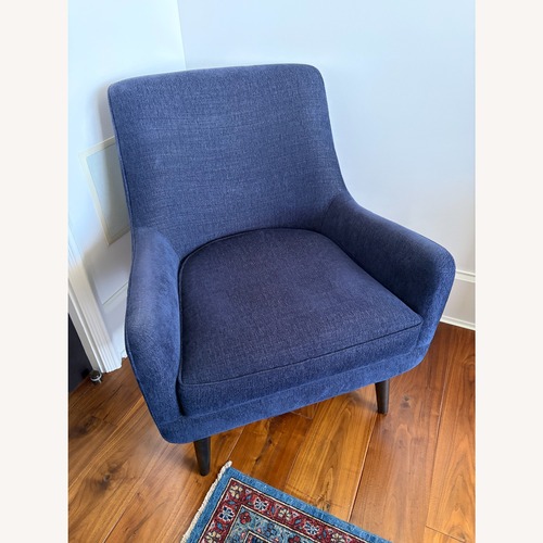 Used Room & Board Quinn Accent Chair in Blue Fabric for sale on AptDeco