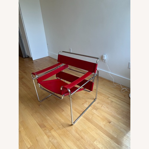 Used Authentic Knoll Wassily Chair Red Leather for sale on AptDeco