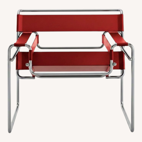 Used Authentic Knoll Wassily Chair Red Leather for sale on AptDeco