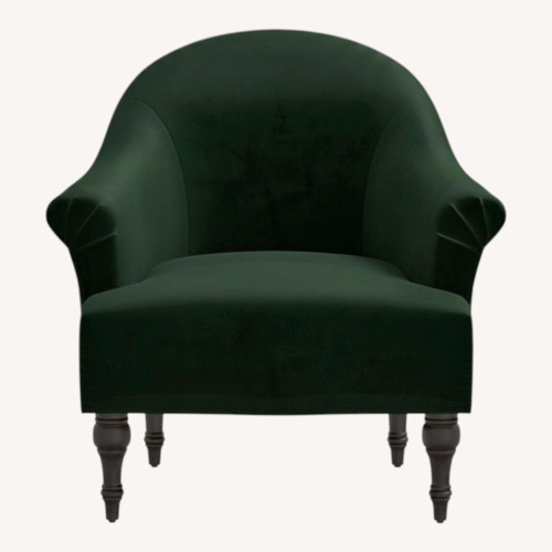 Used One Kings Lane Charlotte Green Velvet Accent Chairs (2) for sale on AptDeco