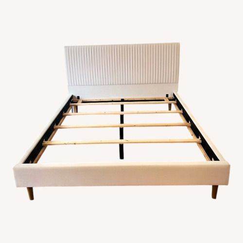 Used Natural Fabric Queen Bed for sale on AptDeco