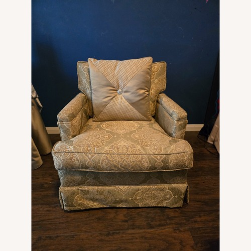 Used Vintage/Antique Finds Gold Fabric Armchairs for sale on AptDeco