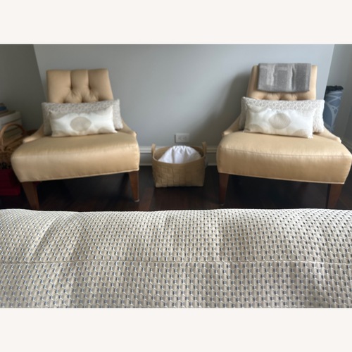 Used Baker Salon Chairs in Beige Upholstery for sale on AptDeco