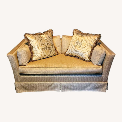 Used Vintage/Antique Finds Gold Fabric Loveseat for sale on AptDeco