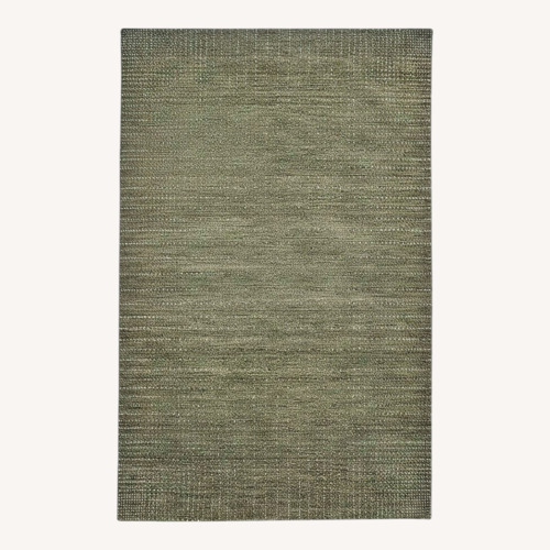 Used West Elm Olive Green Area Rug 6' x 9' for sale on AptDeco