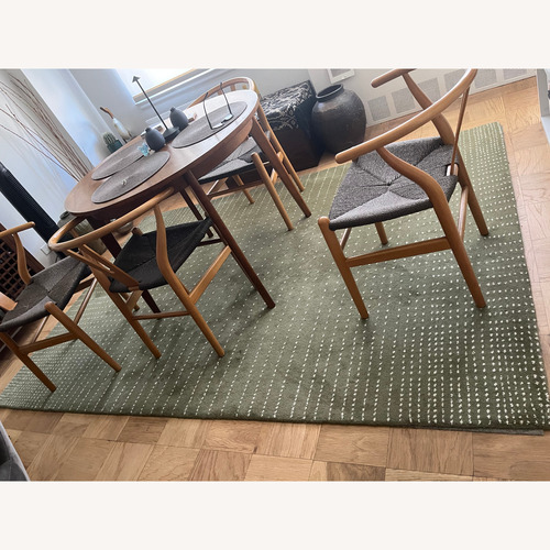 Used West Elm Olive Green Area Rug 6' x 9' for sale on AptDeco